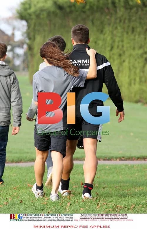 Gavin Henson and Katya Virshilas practice rugby