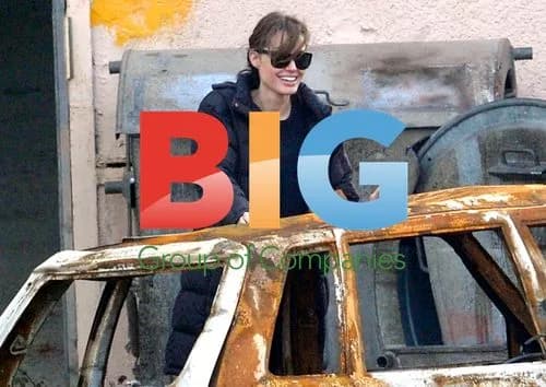 Angelina Jolie on Film Set in Budapest