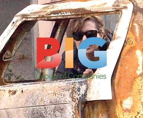 Angelina Jolie on film set in Budapest