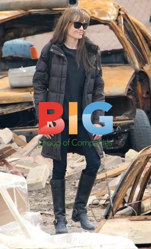 Angelina Jolie on Set in Budapest