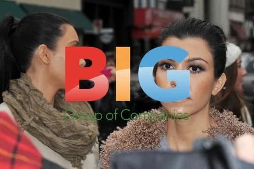 Kim and Kourtney Kardashian at NYC Cafe
