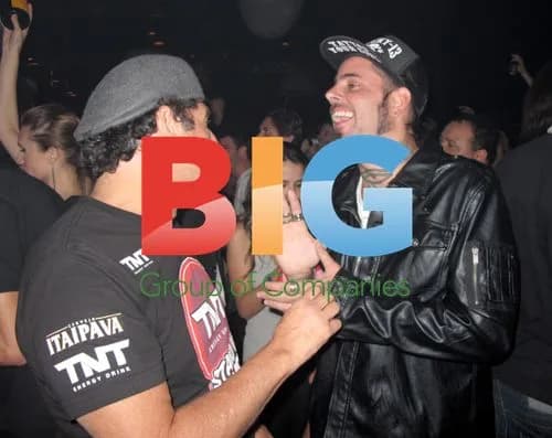 Sergio Mallandro and Tico Santa Cruz at Black Eyed Peas Party