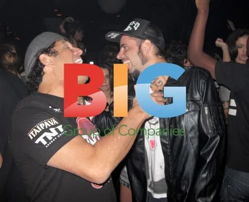 Sergio Mallandro and Tico Santa Cruz at Black Eyed Peas Post Concert Party