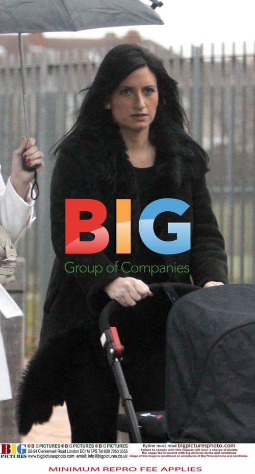 Ross Kemp's partner and baby out in London