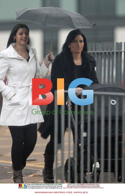 Ross Kemp's partner and baby out in London