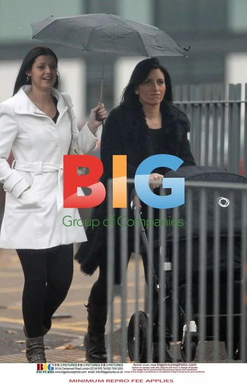 Ross Kemp's partner and baby out in London