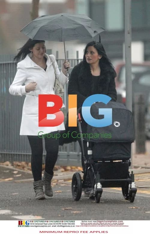 Nicola Coleman and baby out in London