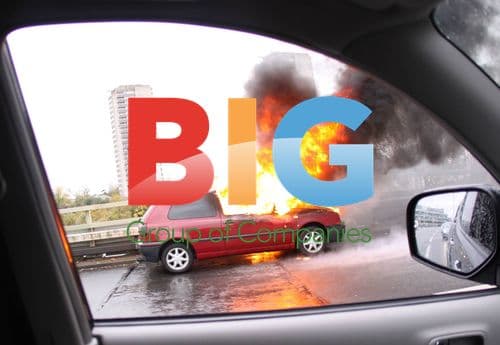 Car Catches Fire on M4 Elevated