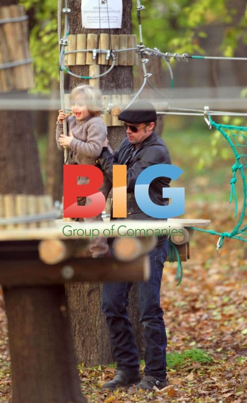 Angelina Jolie and Brad Pitt with Kids in Budapest Park