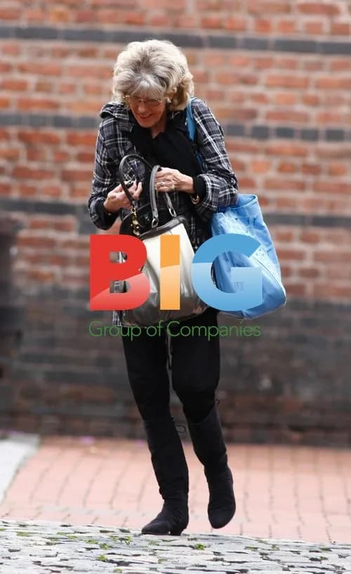 Sue Nicholls on Coronation Street set