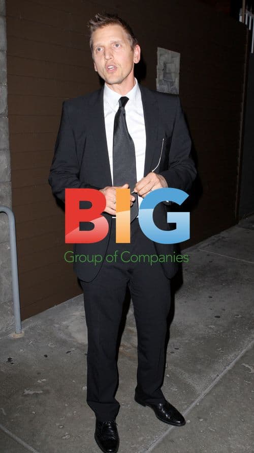 Barry Pepper in Dark Suit Outside Ssuhi Roku