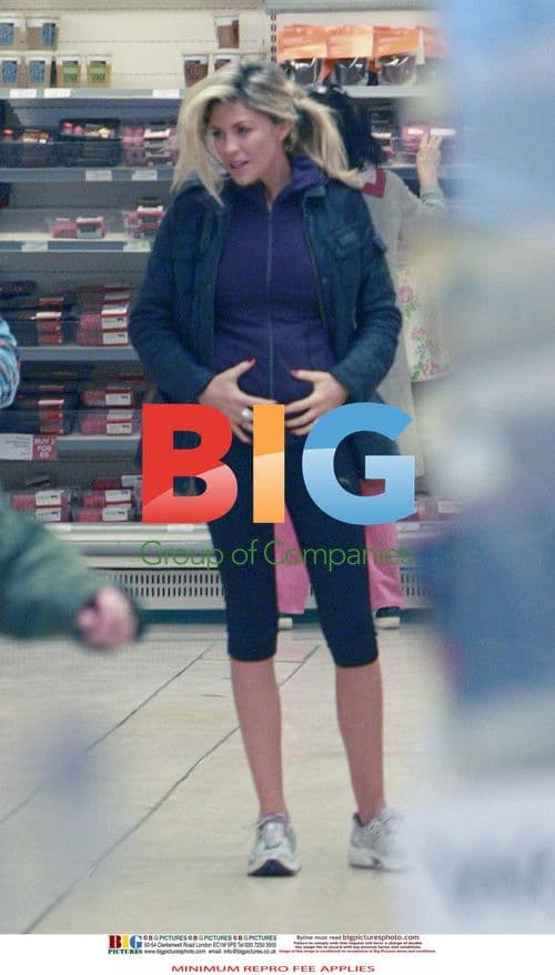 Pregnant model Abigail Clancy shopping
