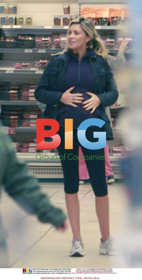 Pregnant Model Abbey Clancy Shopping