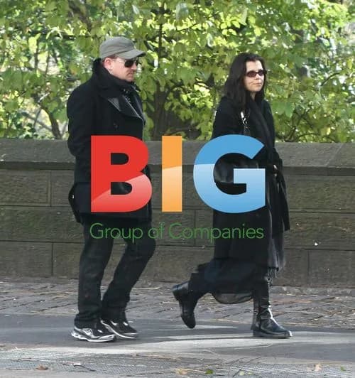 Bono and Family Walking in NYC