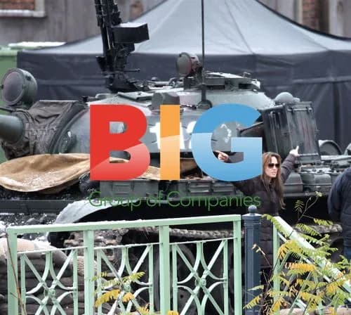 Angelina Jolie on Film Set in Budapest