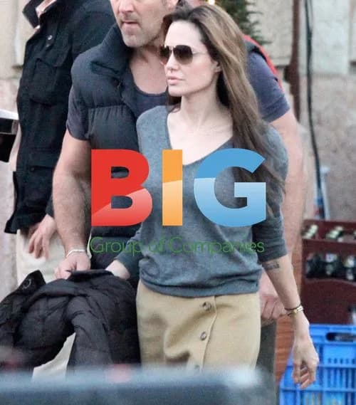Angelina Jolie on set in Hungary