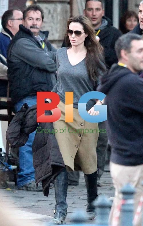 Angelina Jolie Directs Night Shoot in Hungary