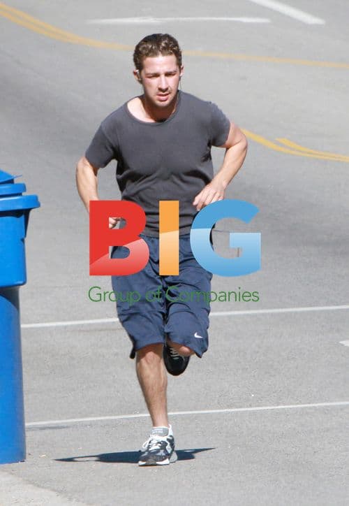 Shia LaBeouf Jogging in Van Nuys