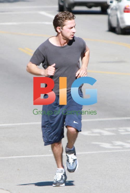 Shia LaBeouf Spotted Jogging in Van Nuys