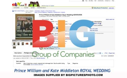Prince William and Kate Middleton Royal Wedding Memorabilia