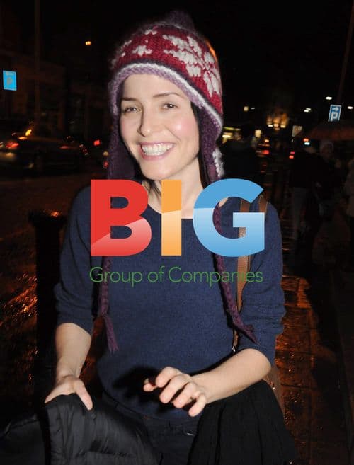 Andrea Corr out in bobble hat in Dublin