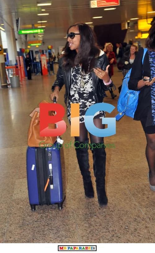 Alexandra Burke at Glasgow Airport for Children in Need