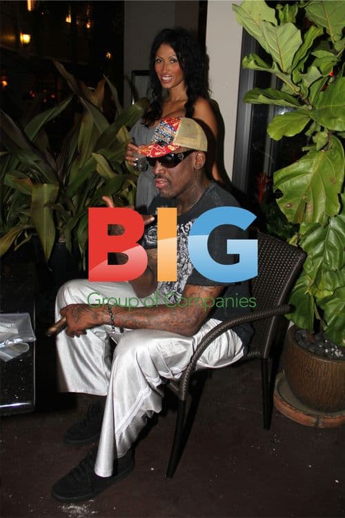 Dennis Rodman with Woman in Miami