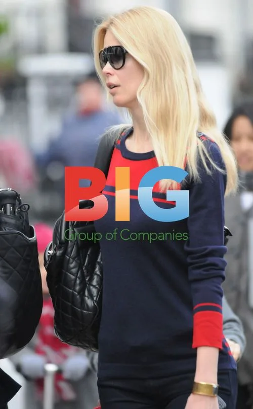 Claudia Schiffer on school run