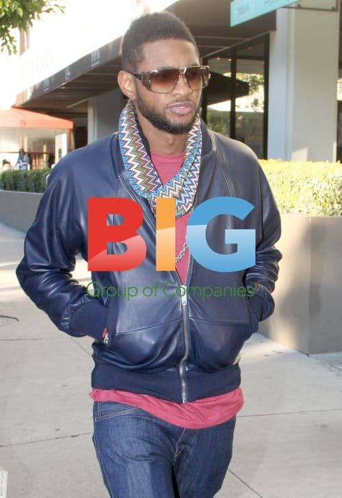 Usher with Bodyguard in Beverly Hills