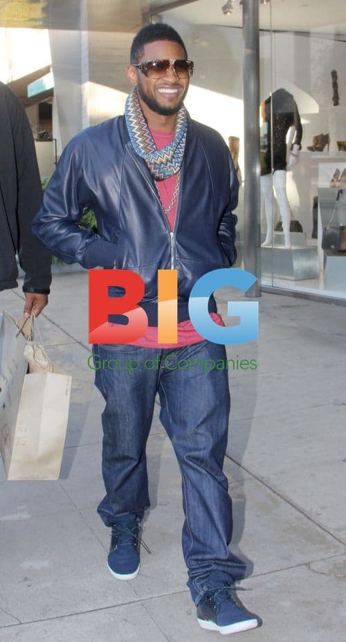 Usher with Bodyguard in Beverly Hills