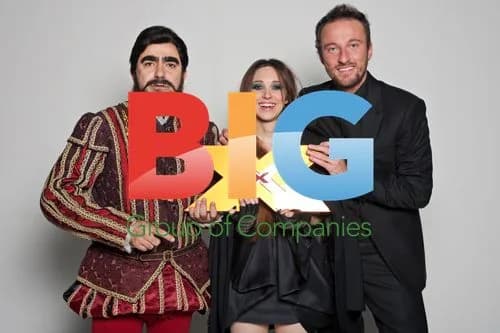 X Factor Winner Nathalie Poses with Francesco Facchinetti and Elio