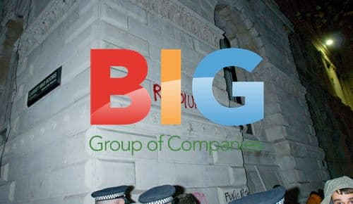 Graffiti Sprayed on Building in Whitehall