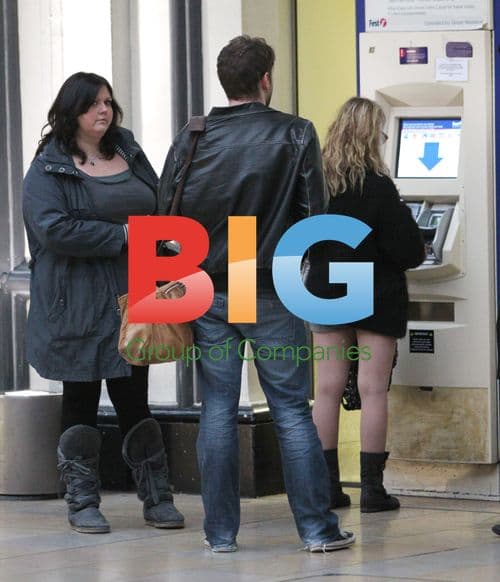 Charlotte Church and Jonathan Powell at Paddington Station