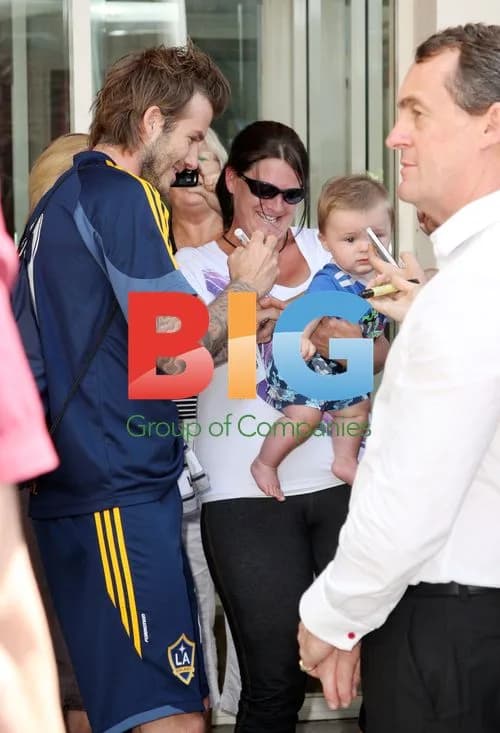 David Beckham Leaving Hotel for Kids Event
