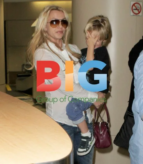 Britney Spears with Sons at LAX