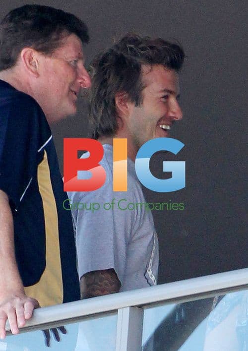David Beckham Relaxing with LA Galaxy Teammates