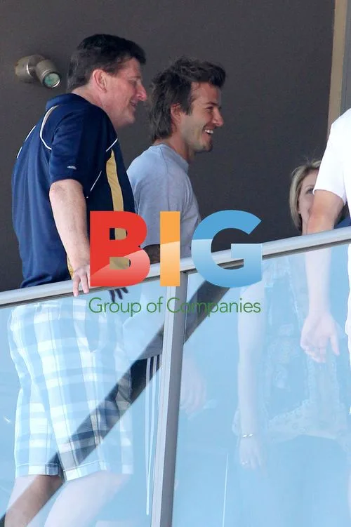 David Beckham with LA Galaxy Team