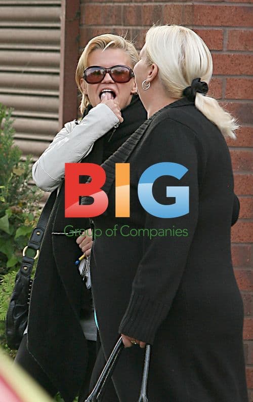 Kerry Katona leaving Bodyline clinic with her Mum