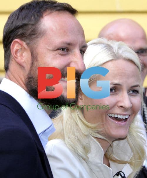 Crown Prince Haakon and Crown Princess Mette-Marit cycling in Norway