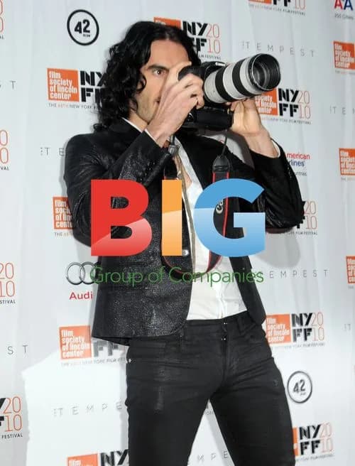 Russell Brand Goofing Around at The Tempest Premiere