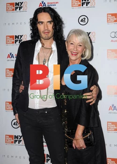 Russell Brand and Helen Mirren at The Tempest Premiere