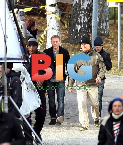 Daniel Craig filming 'The girl with the dragon tattoo'