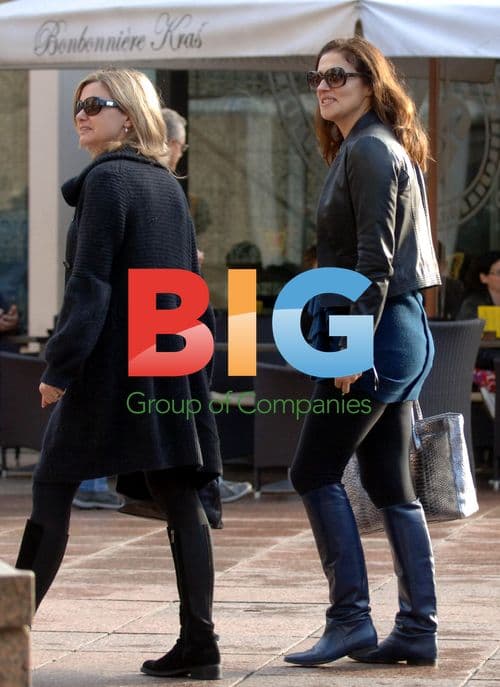 Slavica Ecclestone walks with friend in Rijeka, Croatia