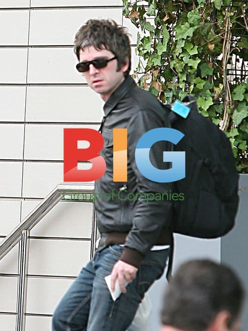 Noel Gallagher Leaving Hotel in Manchester