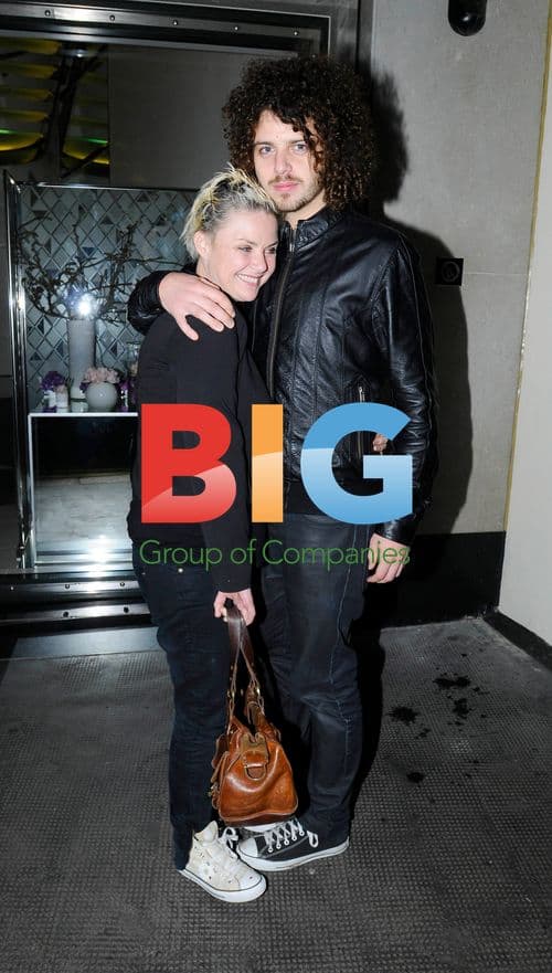 Gail Porter and Boyfriend Outside Ivy Club