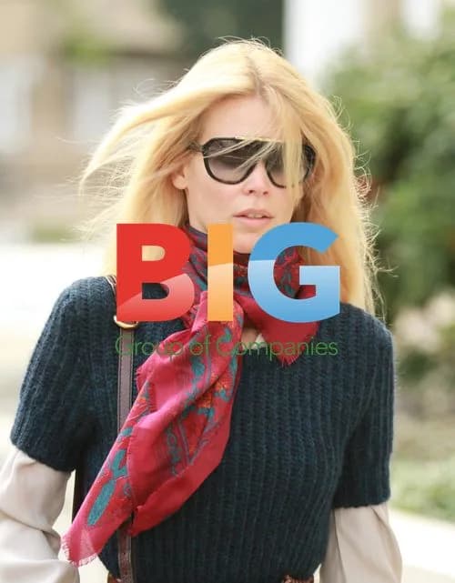 Claudia Schiffer's school run in London