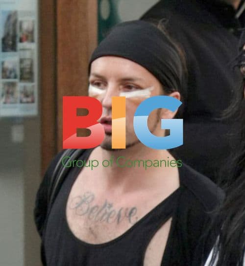 Pete Burns and Boyfriend Out in London