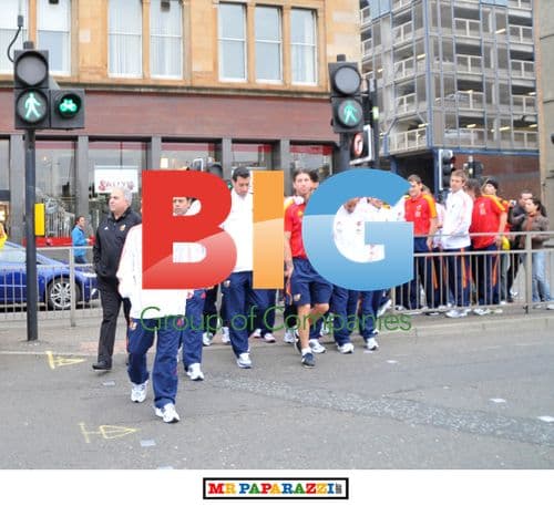 Spanish squad in Glasgow ahead of match