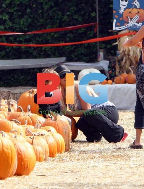 Christina Aguilera and Son at Pumpkin Patch
