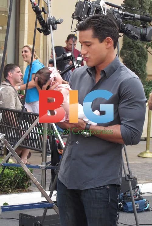 Mario Lopez and daughter Gia at The Grove